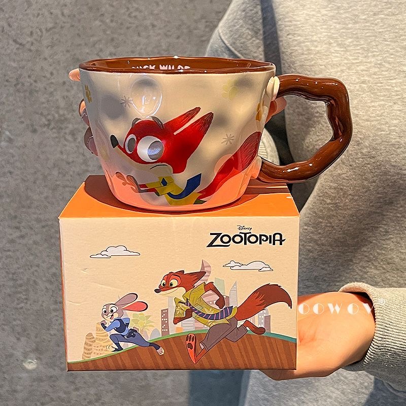 Disney Officer Leopard and Lightning Ceramic Mug 2025 New Style High-Value Girls' Mug for Home Use
