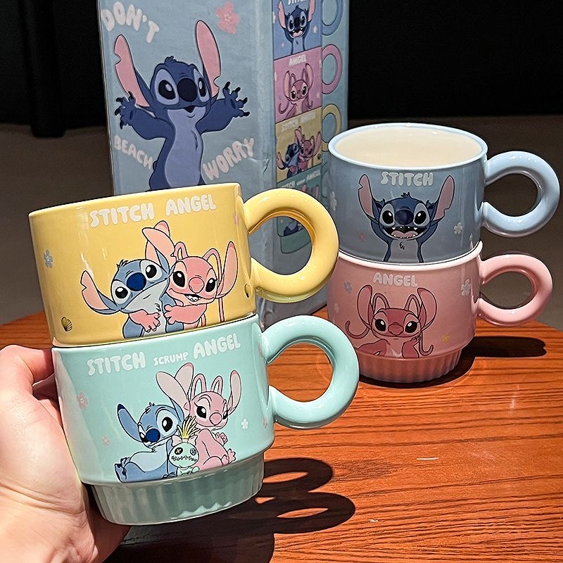 Disney Stitch Mug 2025 New Home Version for Girls Stackable Coffee Cup Household Cup Birthday Gift - 图片 4
