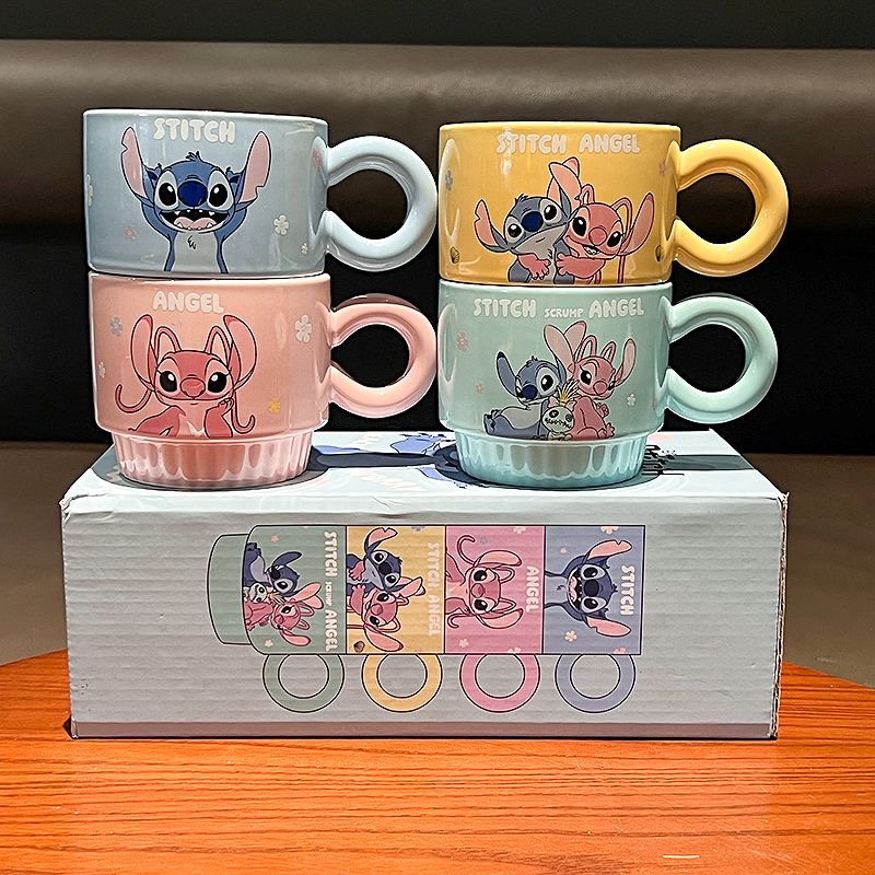Disney Stitch Mug 2025 New Home Version for Girls Stackable Coffee Cup Household Cup Birthday Gift - 图片 2