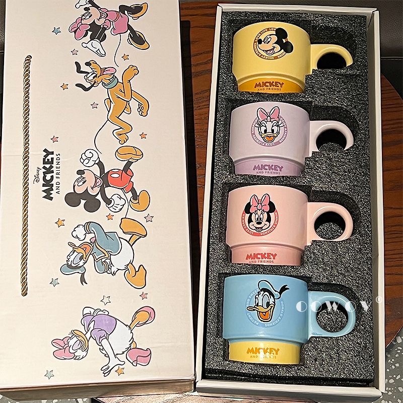 Disney Mickey and Donald Duck Mug 2025 New High-Quality Stacking Cup Home Coffee Mug Halloween Gift