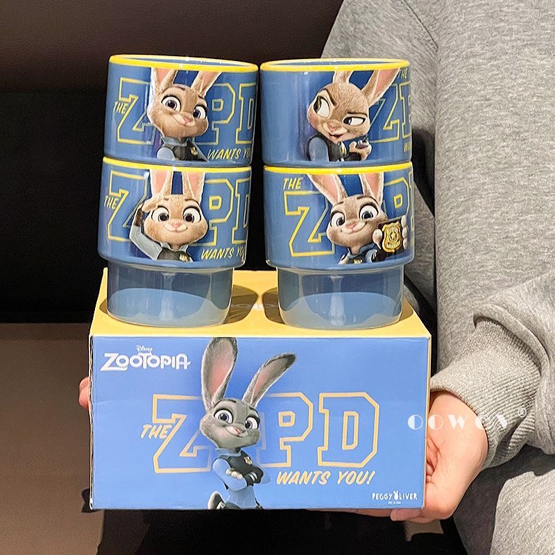 Disney Judy themed mug 2025 new high-fashion ceramic water cup coffee cup birthday gift