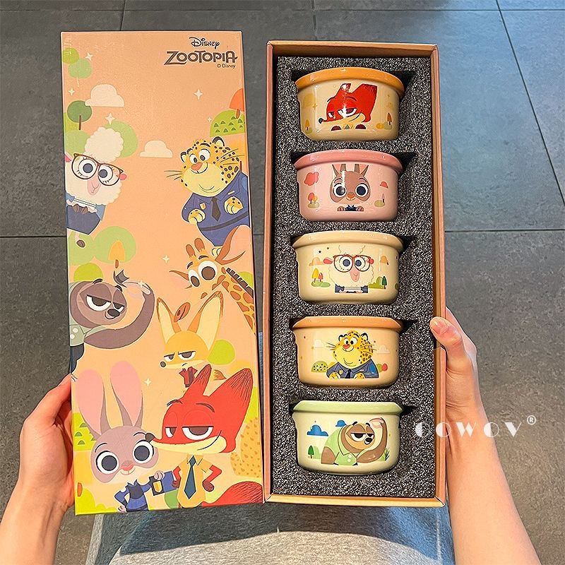 Disney Judy Nick Ceramic Bowl 2025 New Stylish Women's Rice Bowl Children's Soup Bowl Halloween Gift