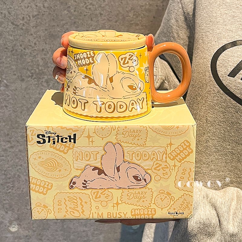 Disney Stitch Mug 2025 New Style Girls' High-Value Ceramic Water Cup Home Cup Birthday Gift