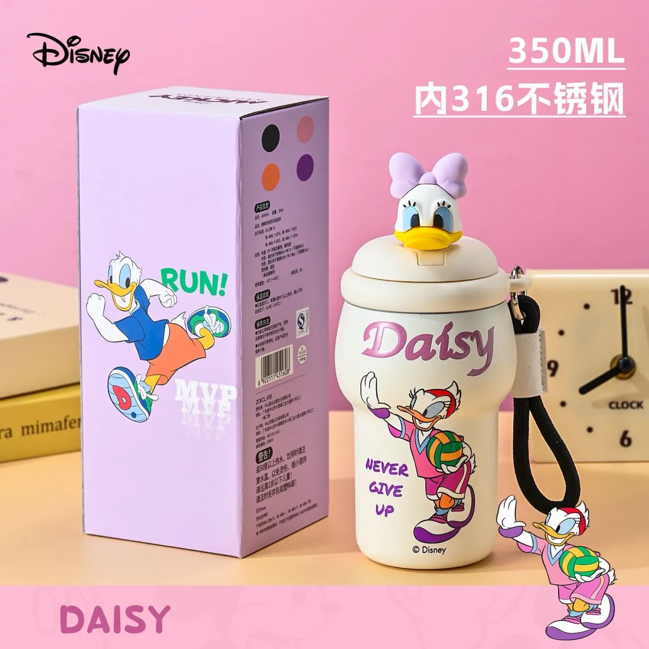 Disney Officially Licensed Thermos Cup, Unisex Portable Stainless Steel Coffee Mug - 图片 5