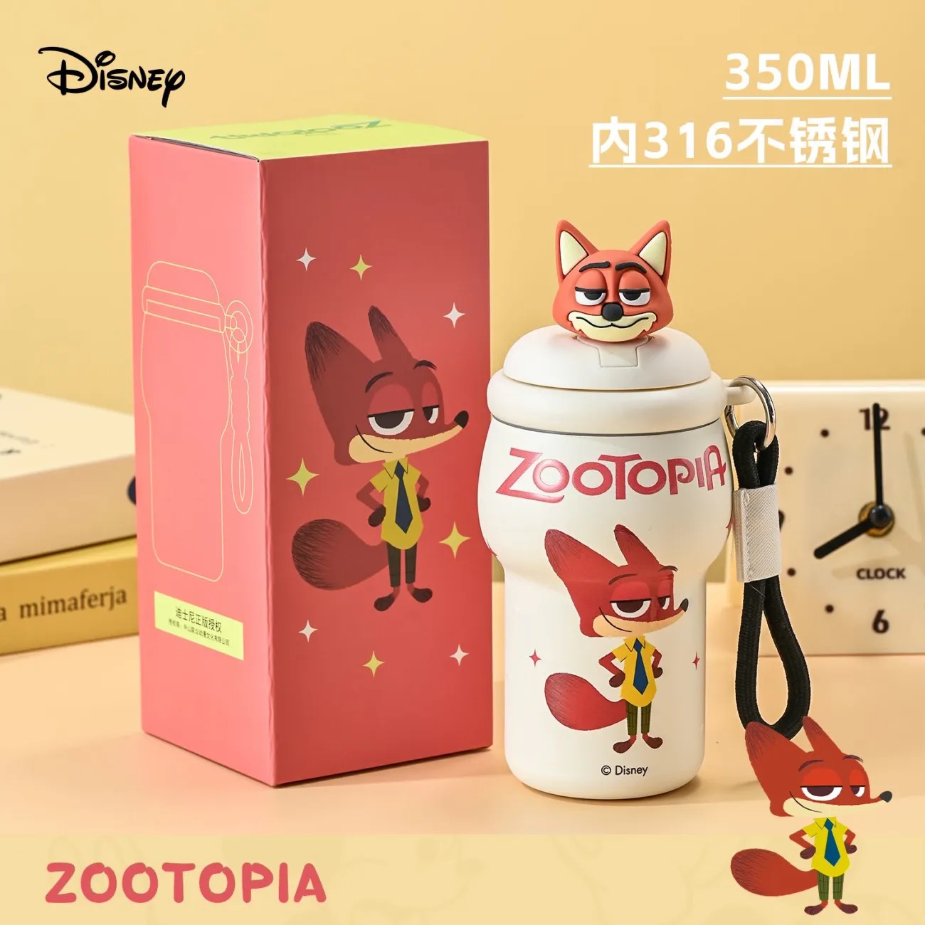 Disney Officially Licensed Thermos Cup, Unisex Portable Stainless Steel Coffee Mug - 图片 2