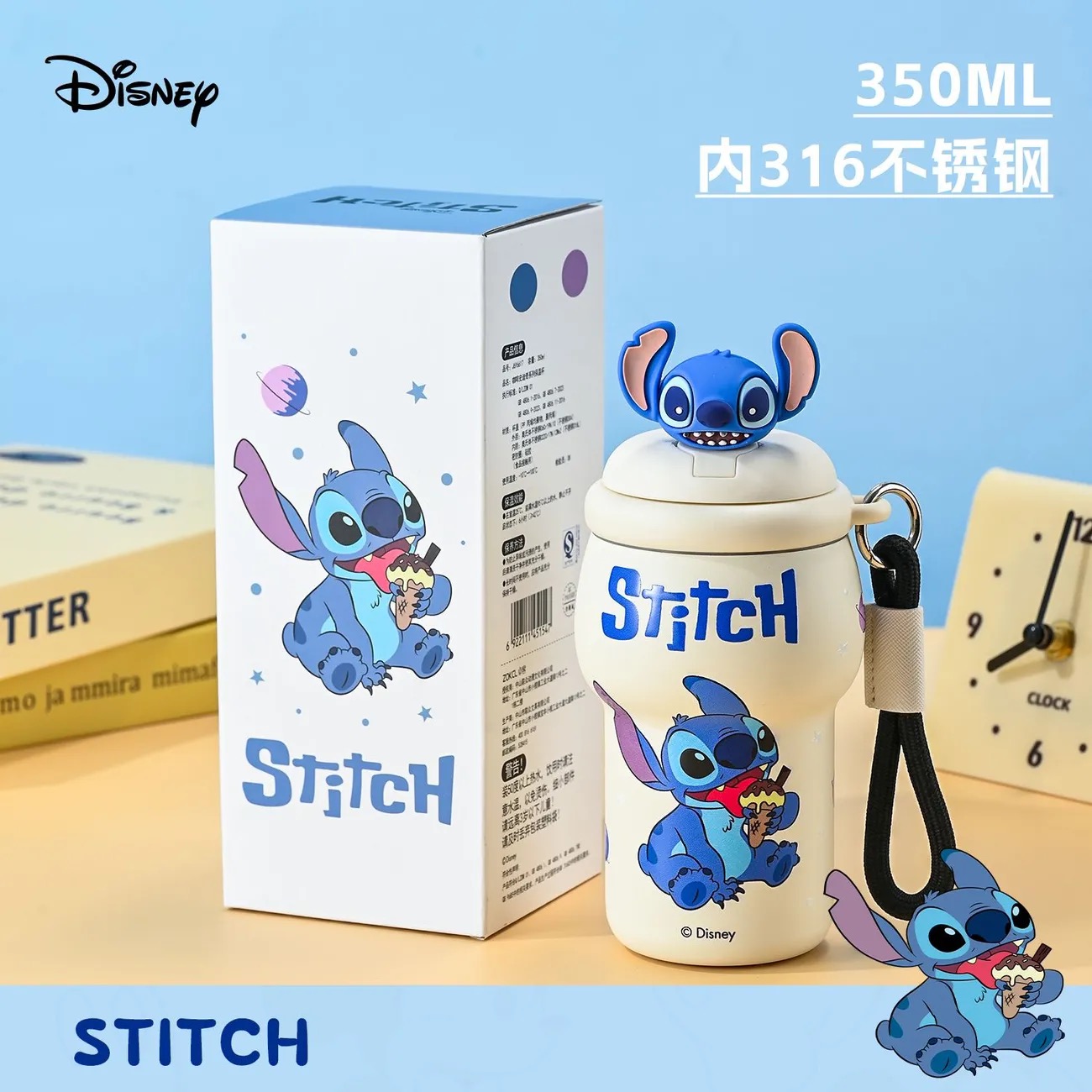 Disney Officially Licensed Thermos Cup, Unisex Portable Stainless Steel Coffee Mug - 图片 6