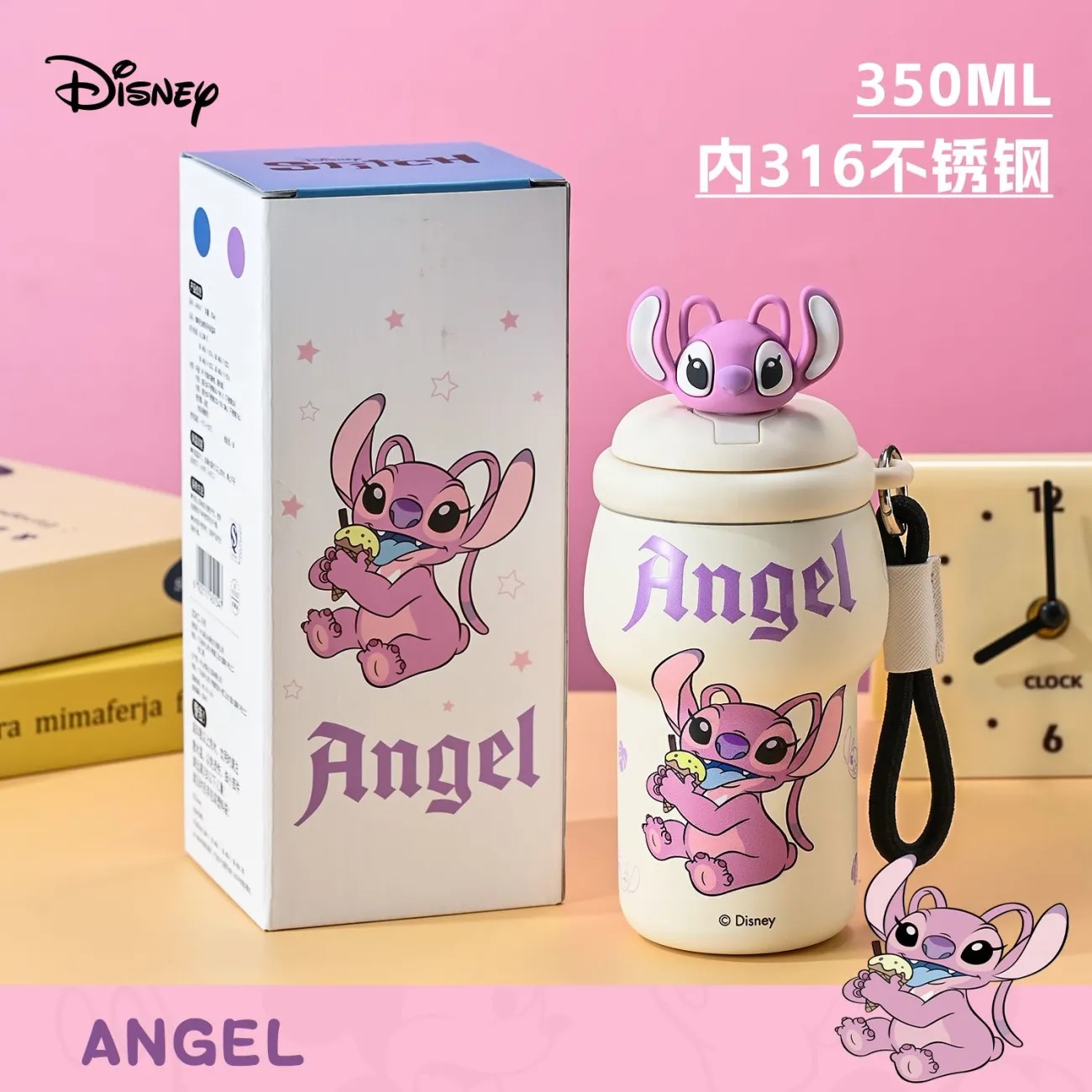 Disney Officially Licensed Thermos Cup, Unisex Portable Stainless Steel Coffee Mug - 图片 7