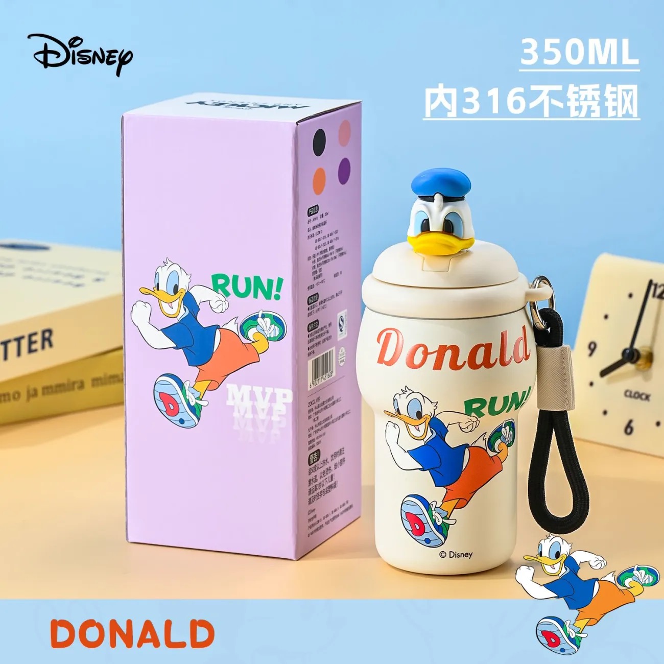 Disney Officially Licensed Thermos Cup, Unisex Portable Stainless Steel Coffee Mug - 图片 4